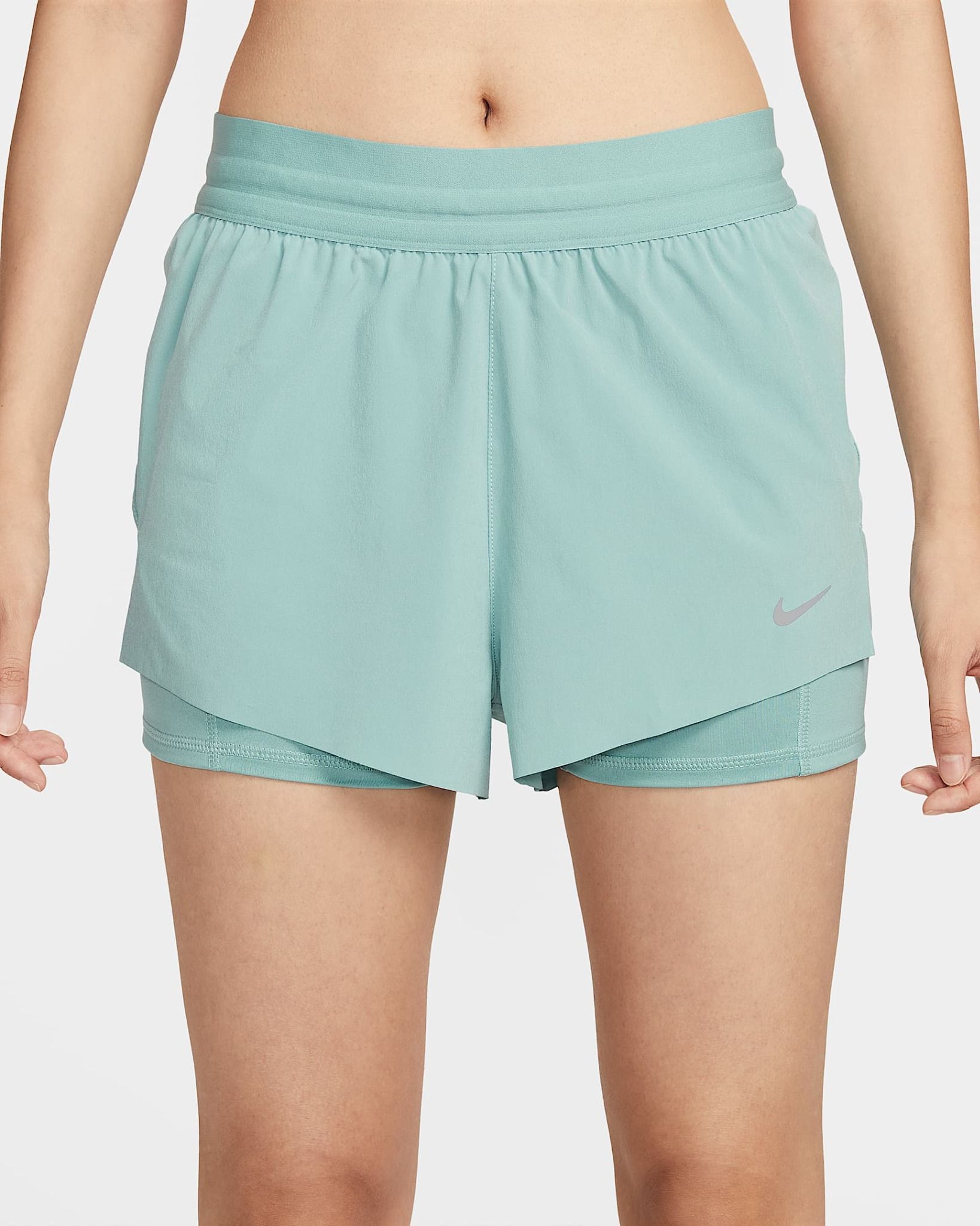 Nike - Quần ngắn thể thao Nữ Swift Women's Dri-FIT Mid-Rise 2-in-1 Running Shorts
