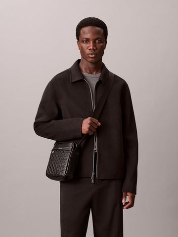 Calvin Klein - Túi đeo chéo nam Embossed Allover Monogram Reporter Bag - 4