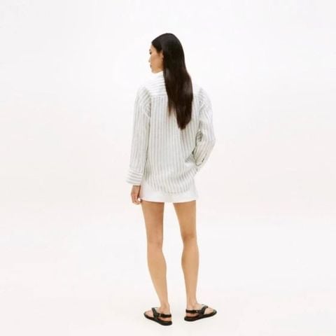 Tommy Hilfiger - Áo Sơ Mi Tay Dài Nữ Linen Easy Shirt