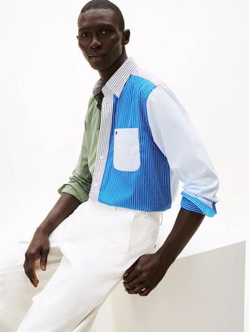 Tommy Hilfiger - Áo sơ mi tay dài nam TH Flex Colour-Blocked Relaxed Fit Shirt