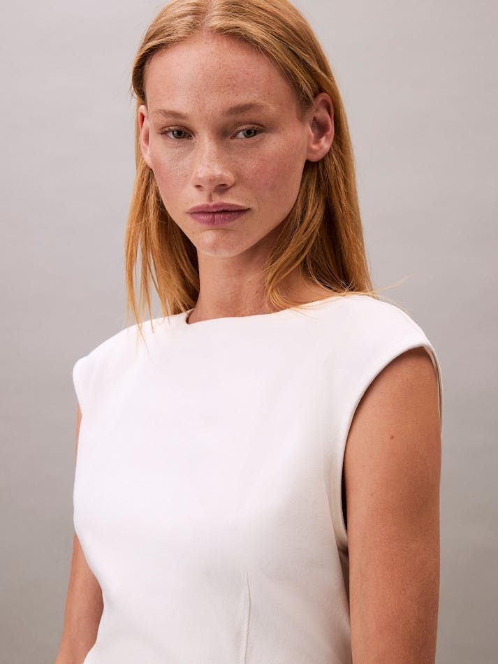 Calvin Klein - Đầm nữ Open Back Cap Sleeve Dress