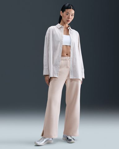 Nike - Quần nỉ dài thể thao Nữ Phoenix Fleece Women's High-Waisted Wide-Leg Trousers