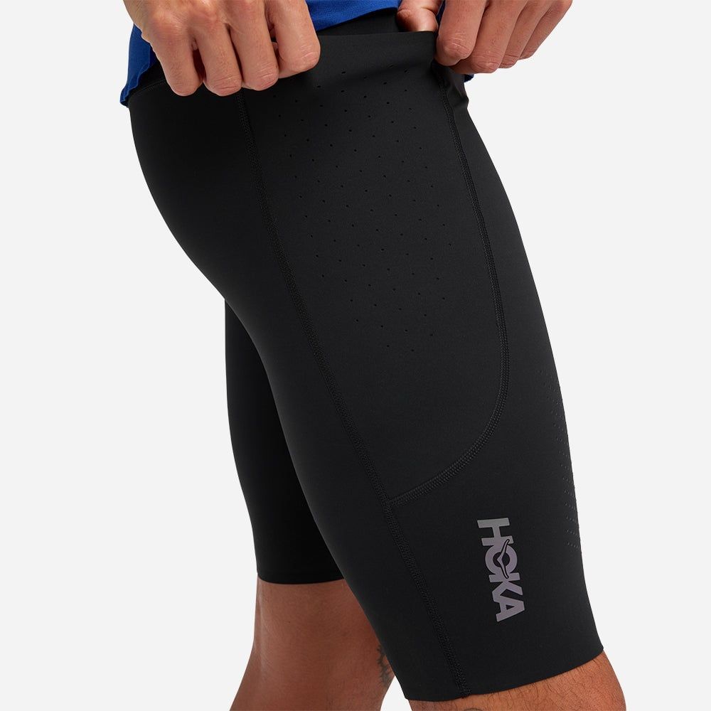 Hoka - Quần ngắn ống bó thể thao nam Skybreeze Half Tight Running