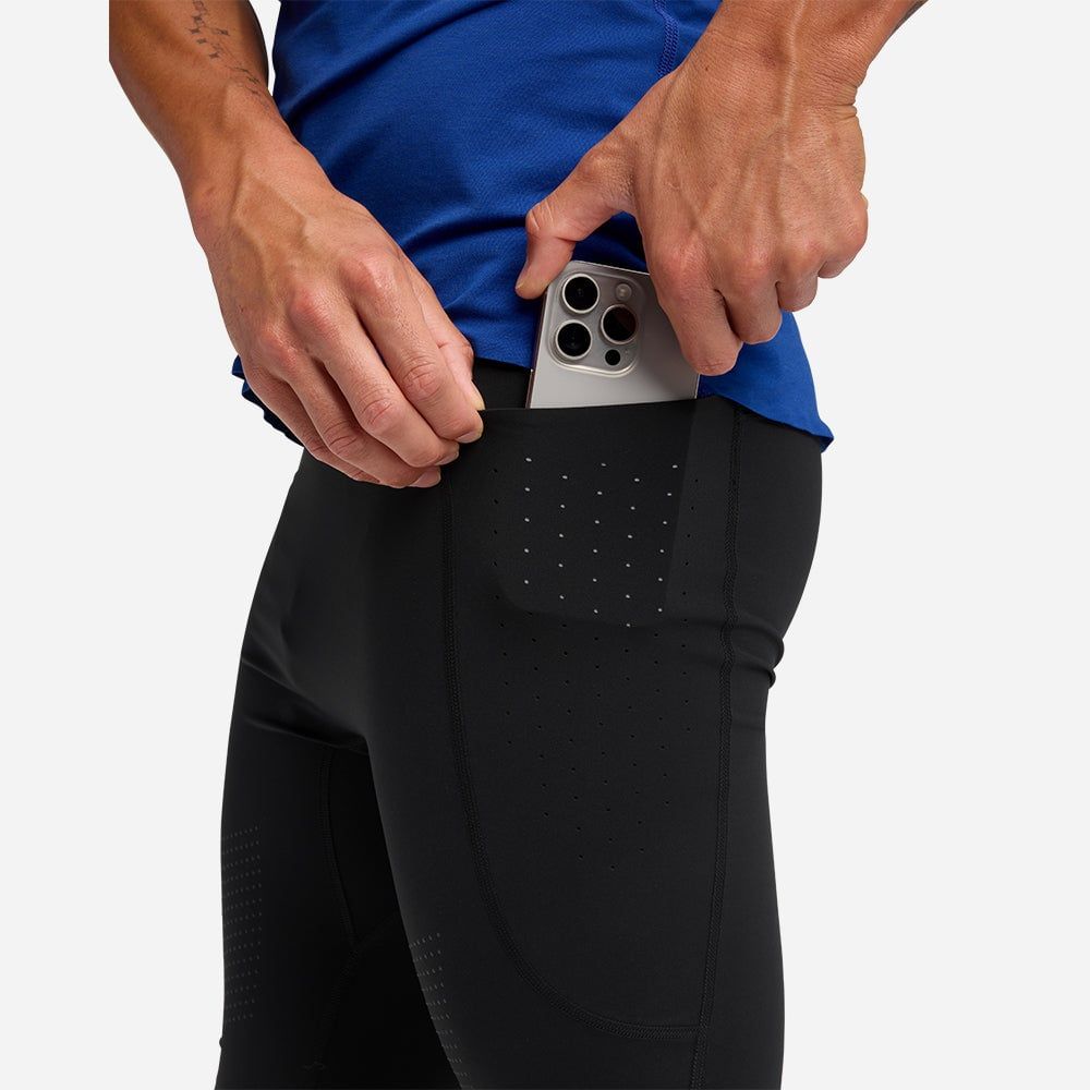 Hoka - Quần ngắn ống bó thể thao nam Skybreeze Half Tight Running