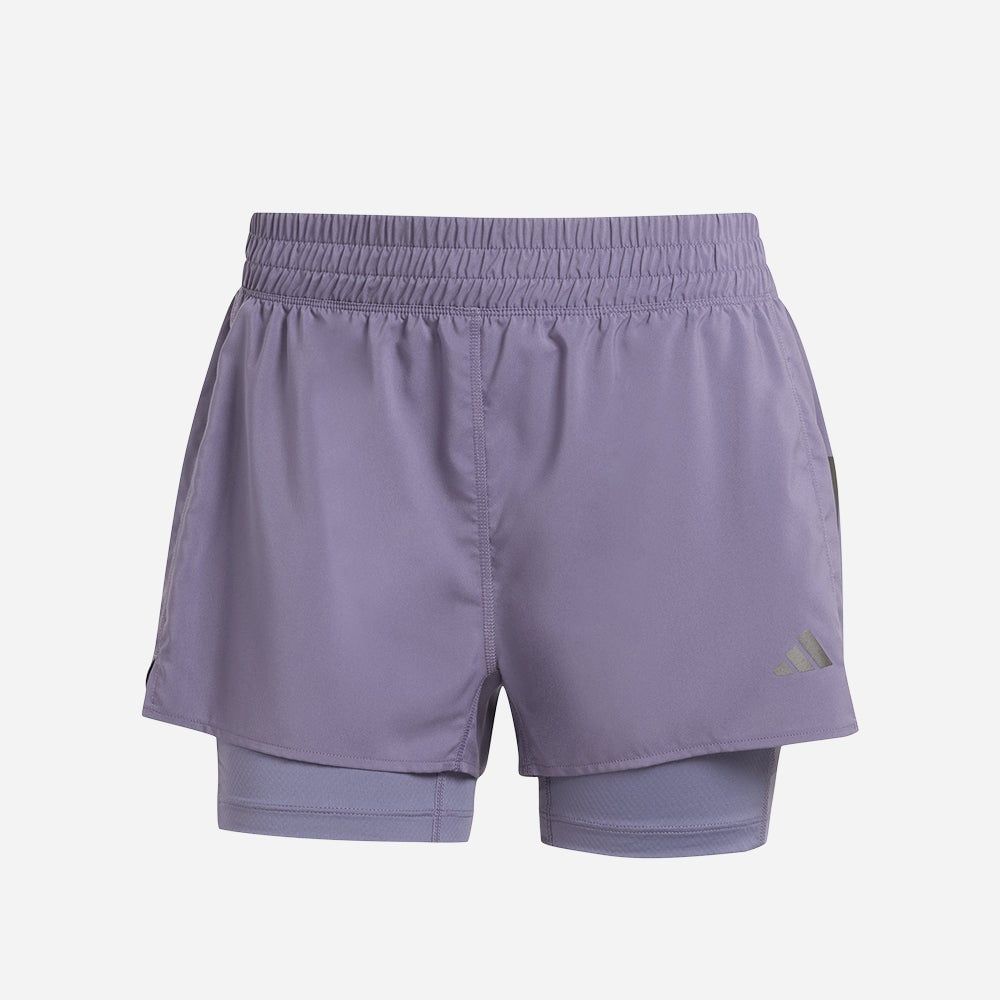 adidas - Quần ngắn chạy bộ Nữ Women's Adidas Own The Run Climacool 2-In-1 Shorts - Purple