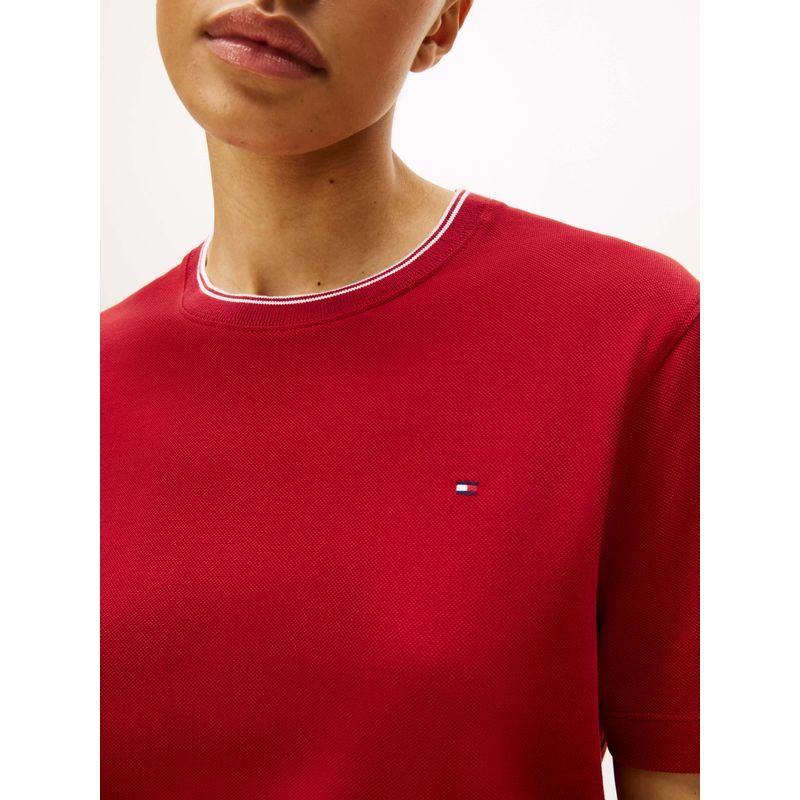 Tommy Hilfiger - Áo thun tay ngắn nữ TH Pique Slim Tee