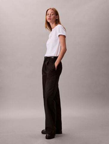 Calvin Klein - Áo phông thời trang nữ Glossy Metallic Logo T-shirt - 2