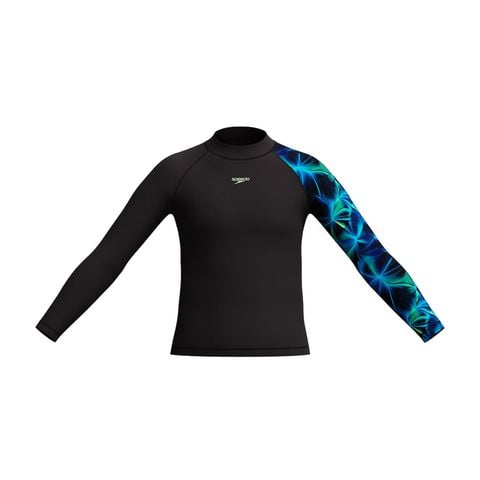 Speedo - Áo Rashguard Bé Trai Long Sleeve Print Rash Guard