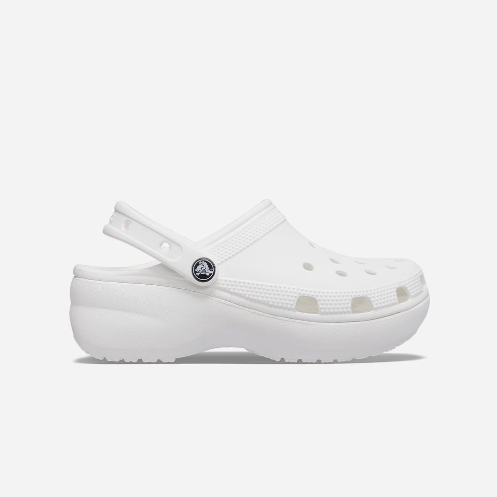 Crocs - Xăng đan nữ Classic Clog Platform Women's White Lifestyle