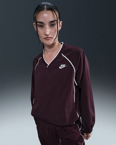 Nike - Áo tay dài thể thao Nữ Sportswear Windrunner Women's Pullover Top