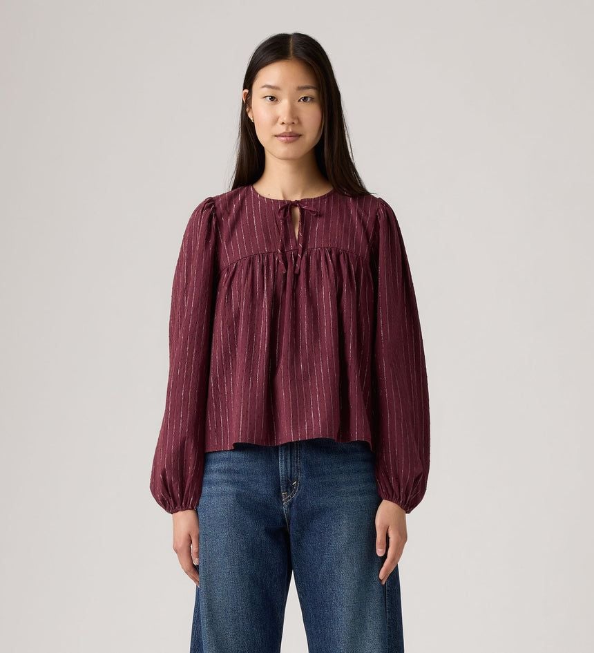 Levi's - Áo thời trang tay dài nữ Levi's® Women's Josephine Long-Sleeve Holiday Shirt - Purple