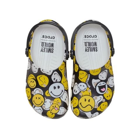 Crocs - Xăng đan trẻ em Classic Clog Kid Smiley Lifestyle