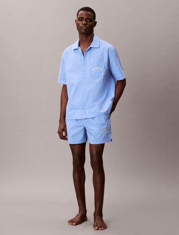 Calvin Klein - Quần Ngủ Nam Cotton Crest Logo Pyjama Shorts