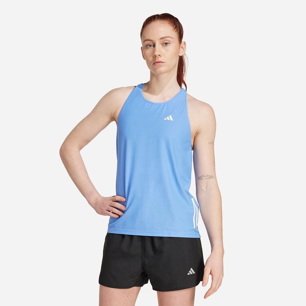 adidas - Áo thun ba lỗ chạy bộ Nữ Women's Adidas Own The Run Tank - Blue
