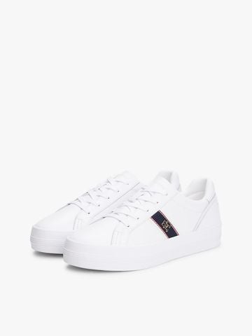 Tommy Hilfiger - Giày nữ Leather TH Monogram Plaque Trainers - 2