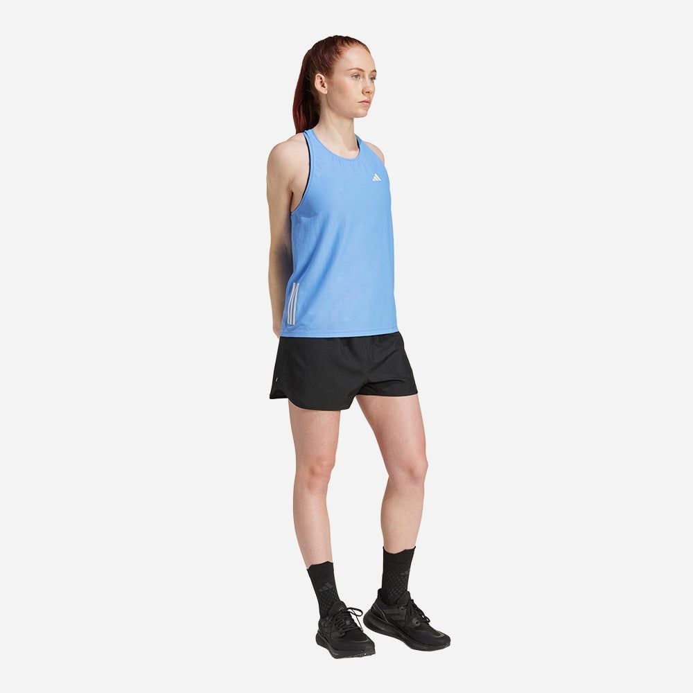 adidas - Áo thun ba lỗ chạy bộ Nữ Women's Adidas Own The Run Tank - Blue
