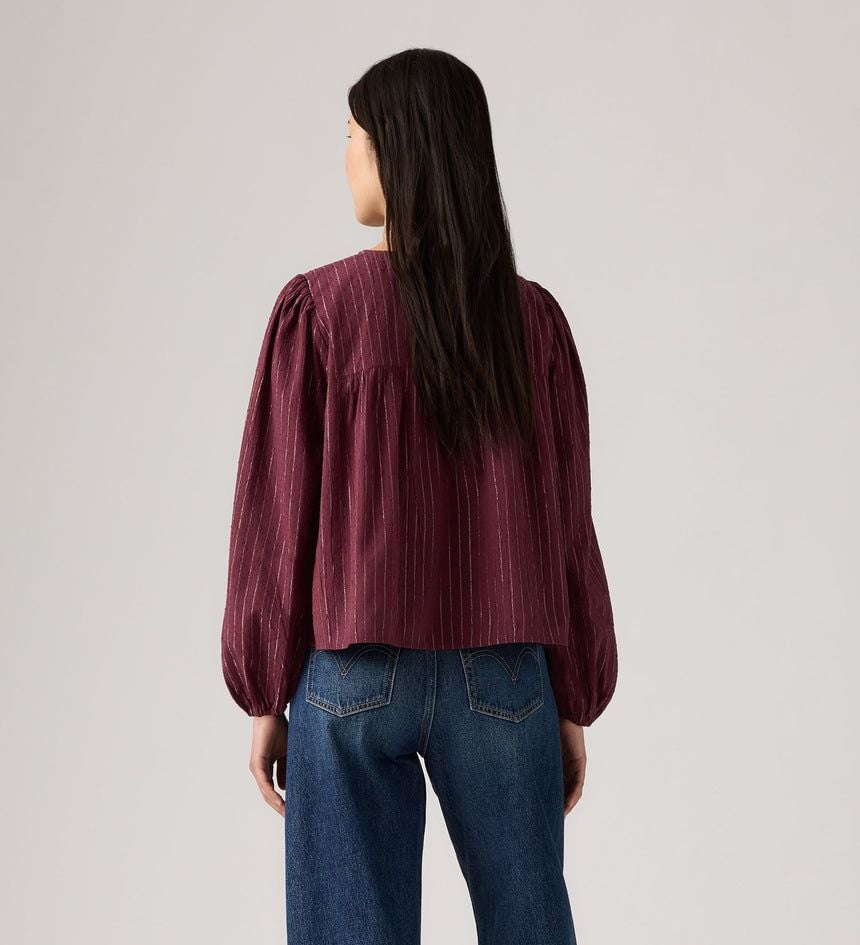 Levi's - Áo thời trang tay dài nữ Levi's® Women's Josephine Long-Sleeve Holiday Shirt - Purple