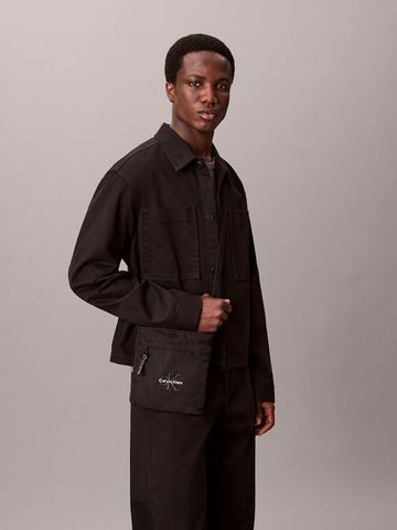 Calvin Klein - Túi đeo chéo nam Nylon Monogram Logo Flatpack - 4