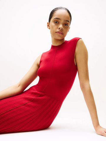 Tommy Hilfiger - Đầm nữ Sleeveless Midi Jumper Dress With Silk - 3