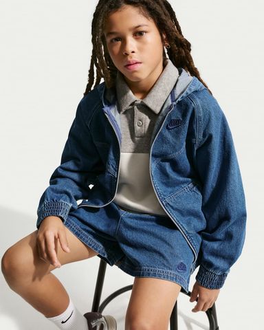 Nike - Quần Jean Ngắn Trẻ Em Sportswear Collection Older Kids' Denim Shorts