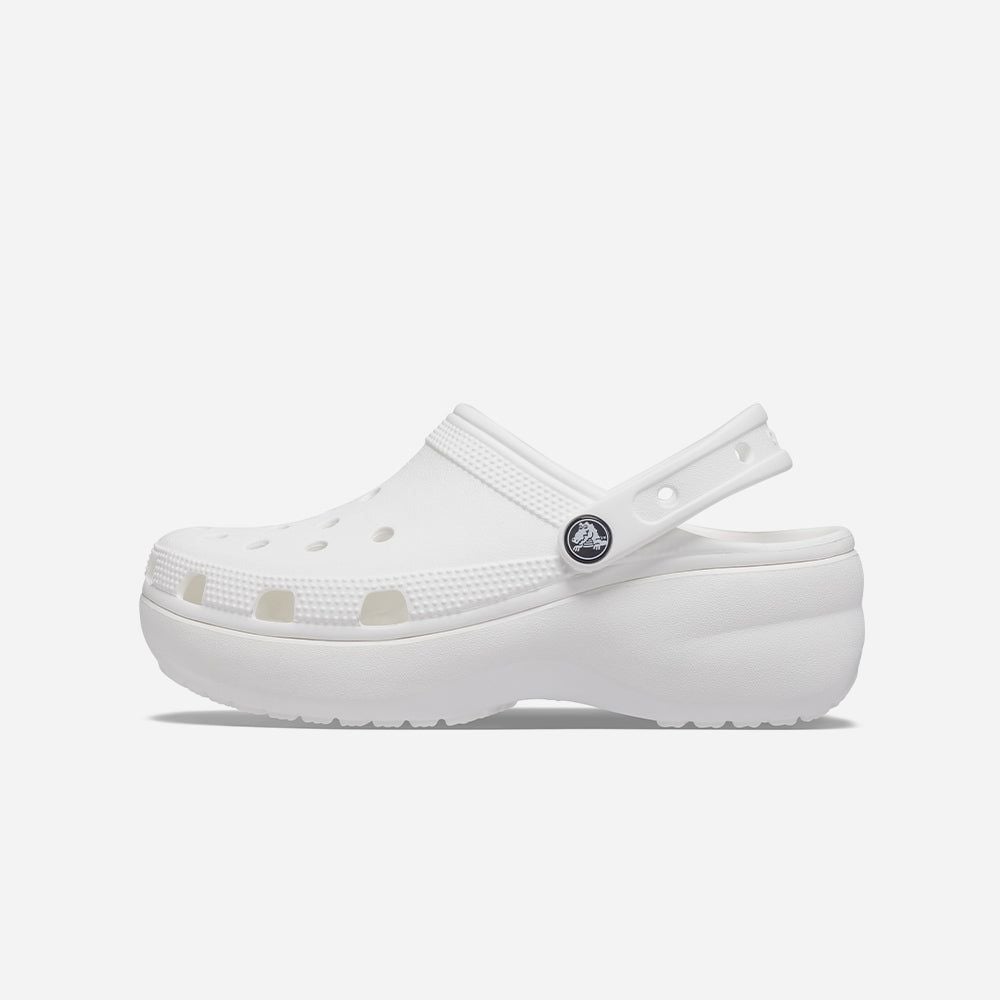 Crocs - Xăng đan nữ Classic Clog Platform Women's White Lifestyle