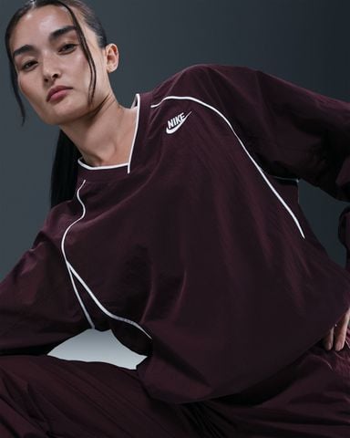 Nike - Áo tay dài thể thao Nữ Sportswear Windrunner Women's Pullover Top