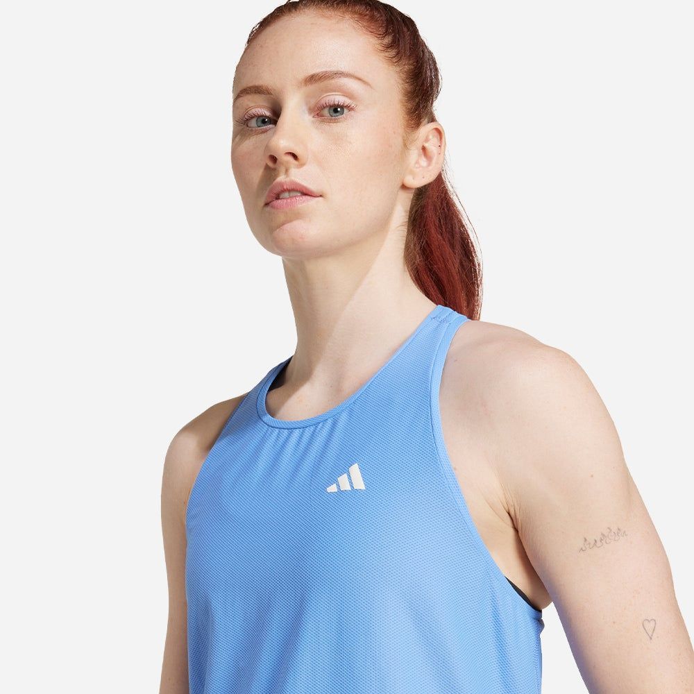 adidas - Áo thun ba lỗ chạy bộ Nữ Women's Adidas Own The Run Tank - Blue