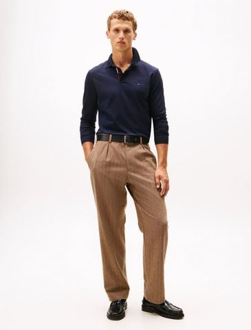 Tommy Hilfiger - Áo polo tay dài nam Mercerized Jacquard Polo - 4