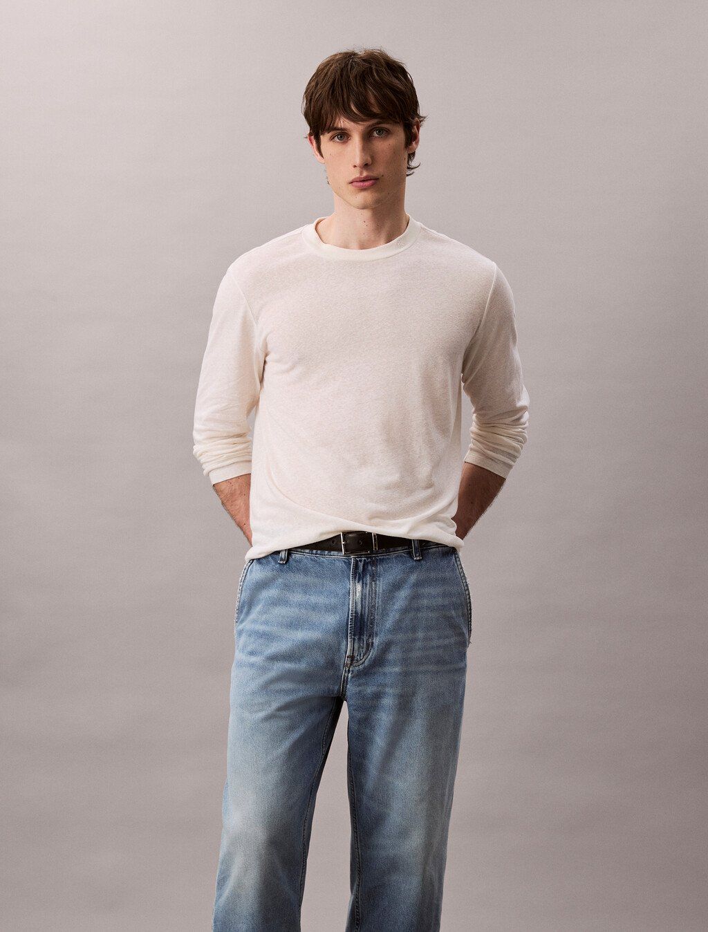 Calvin Klein - Quần jeans nam 90's Tapered Cropped Jeans