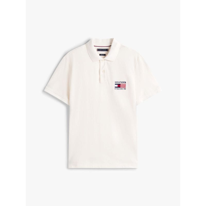 Tommy Hilfiger - Áo thun có cổ polo tay ngắn nam Hilfiger Flag Regular Polo