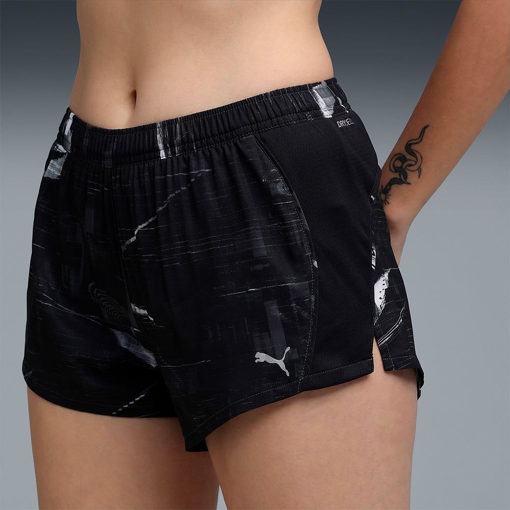 Puma - Quần ngắn nữ Run Velocity Aop 3 Inch Shorts - Black
