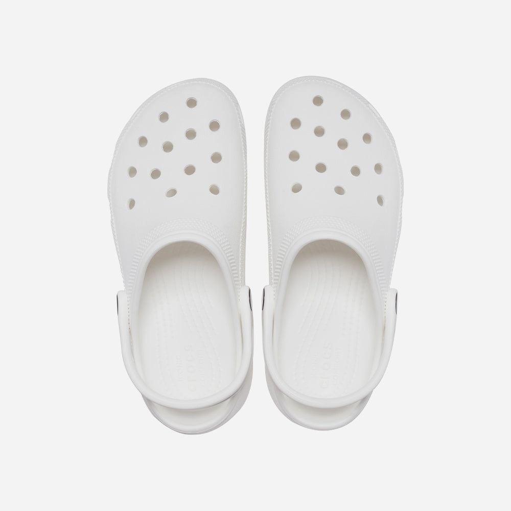 Crocs - Xăng đan nữ Classic Clog Platform Women's White Lifestyle