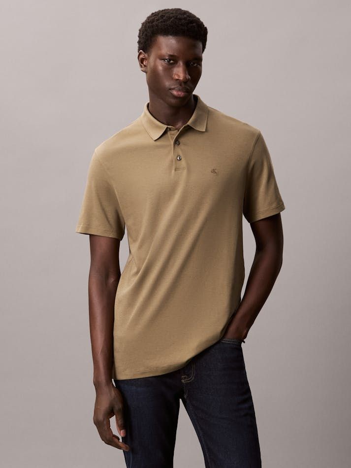 Calvin Klein - Áo polo tay ngắn nam Pima Cotton Polo Shirt