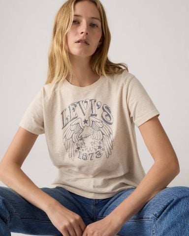 Levi's - Áo thun tay ngắn nữ Graphic Boxy Tee - Neutral
