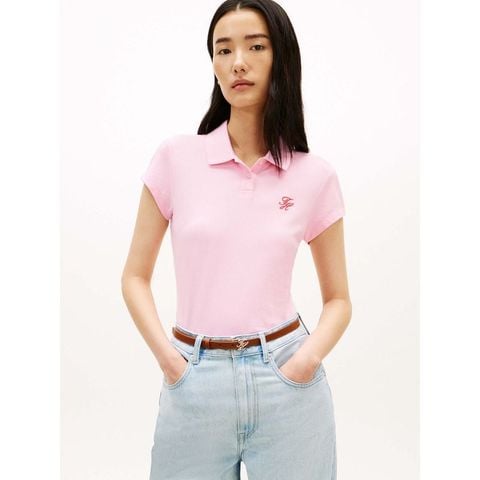 Tommy Hilfiger - Áo Thun Có Cổ Nữ TH Script Slim Polo