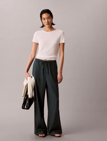 Calvin Klein - Quần Vải Nữ Linen Weekend Straight Fit
