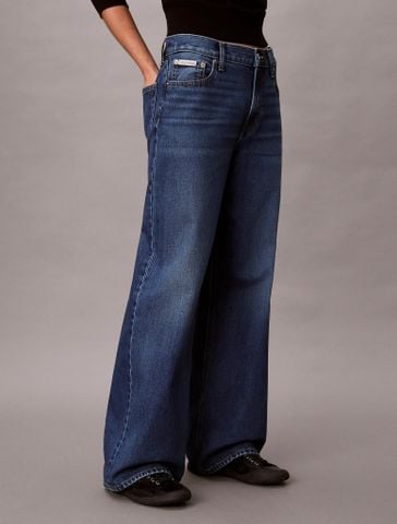 Calvin Klein - Quần Jean Dài Ống Rộng Nữ Low Rise Baggy Canarsie