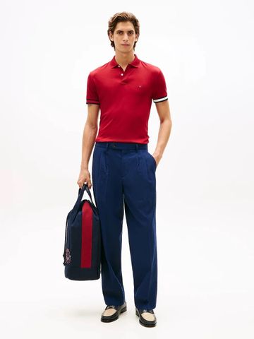 Tommy Hilfiger - Áo Thun Có Cổ Nam RWB Cuff Liquid Cotton Slim Polo