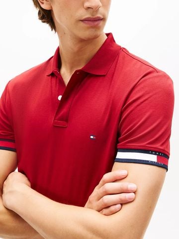 Tommy Hilfiger - Áo Thun Có Cổ Nam RWB Cuff Liquid Cotton Slim Polo