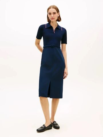 Tommy Hilfiger - Đầm Tay Ngắn Nữ Mix Media Short Sleeve Dress