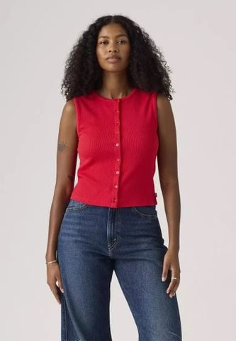 Levi's - Áo sơ mi len nữ Rory Button-up Top - Red - 4