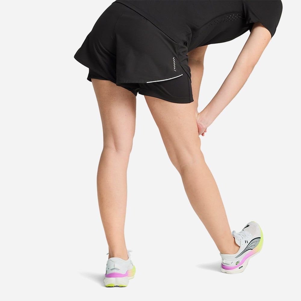 Puma - Quần ngắn nữ Women's Puma Run Ultraweave 2In1 4 Inch Shorts