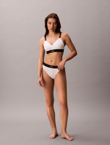Calvin Klein - Áo Ngực Nữ Lightly Lined Bralette Graphic Monogram Microfibre Stretch