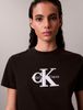 Calvin Klein - Áo Thun Tay Ngắn Nữ Classic Monologo Metallic