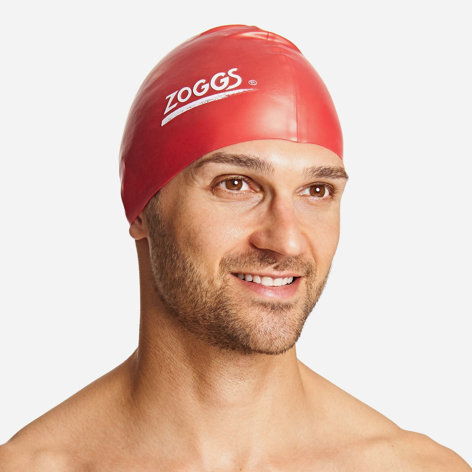 Zoggs - Nón bơi nam nữ Silicone Cap-Plain Swimming - Đỏ đô