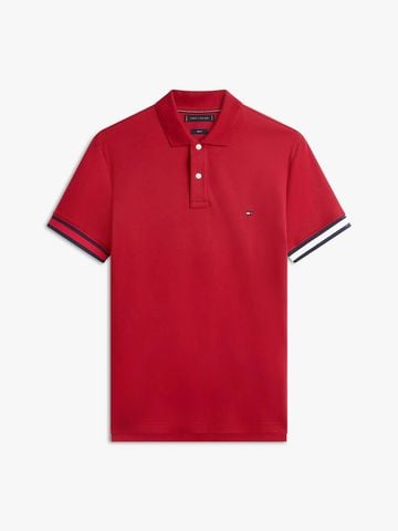 Tommy Hilfiger - Áo Thun Có Cổ Nam RWB Cuff Liquid Cotton Slim Polo