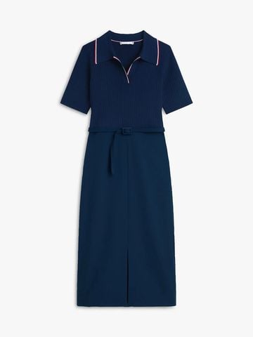 Tommy Hilfiger - Đầm Tay Ngắn Nữ Mix Media Short Sleeve Dress