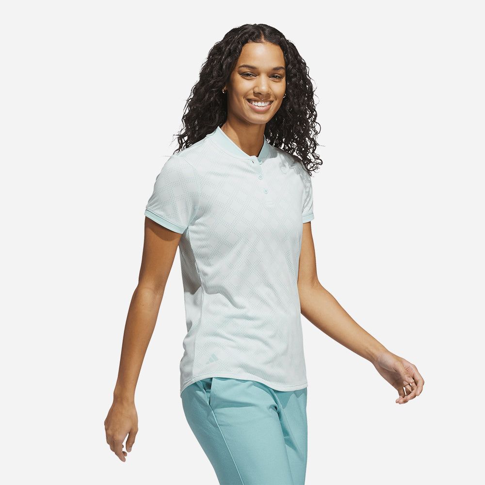 adidas - Áo thun có cổ đánh gôn Nữ Women's Adidas Ultimate365 Jacquard Polo Shirt - Mint
