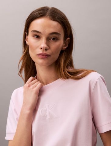 Calvin Klein - Áo Thun Nữ Cropped Tie Waist Logo T-shirt