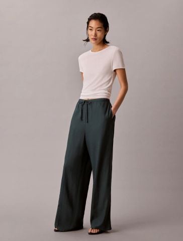 Calvin Klein - Quần Vải Nữ Linen Weekend Straight Fit